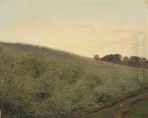 A Landscape Oil Painting by Janus Andreas Bartholin La Cour