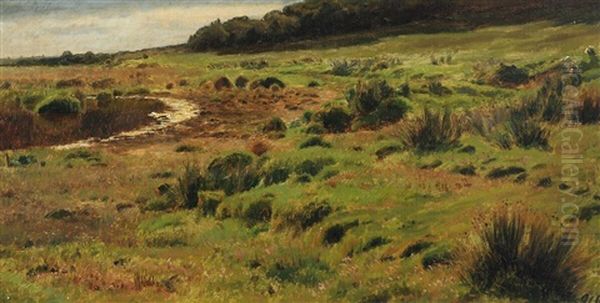 Studie Ved Nissum I Vendsyssel Oil Painting by Janus Andreas Bartholin La Cour