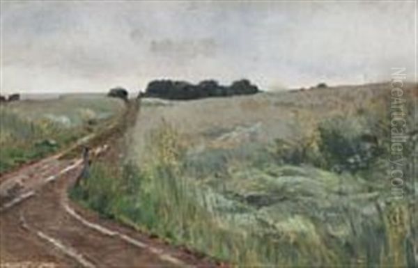 A Cloudy Day Near A Country Road Oil Painting by Janus Andreas Bartholin La Cour