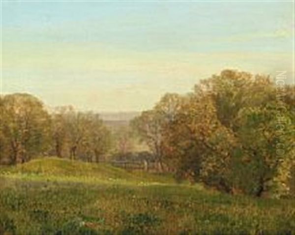 Spring Scenery Oil Painting by Janus Andreas Bartholin La Cour