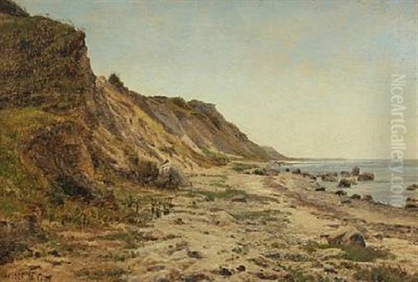 Coastal Scape Oil Painting by Janus Andreas Bartholin La Cour