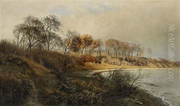 Hostlandskap Oil Painting by Janus Andreas Bartholin La Cour