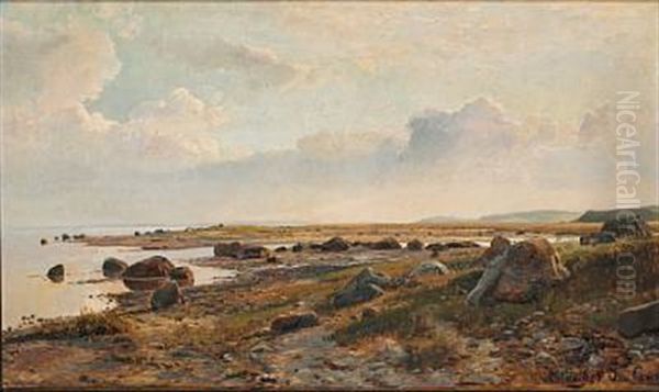 Begtrup Inlet Between Mols And Aarhus, Jutland Oil Painting by Janus Andreas Bartholin La Cour