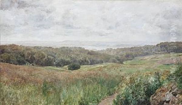 Summer Landscape From Stovring, Denmark Oil Painting by Janus Andreas Bartholin La Cour