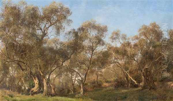 Olivenhain Oil Painting by Janus Andreas Bartholin La Cour