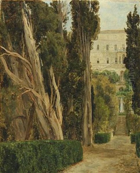 Villa D'este Oil Painting by Janus Andreas Bartholin La Cour
