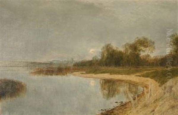 Landscape With Lake Oil Painting by Janus Andreas Bartholin La Cour