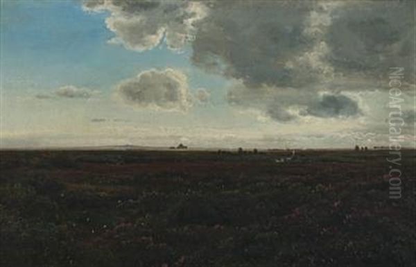 Heden Ved Herning Oil Painting by Janus Andreas Bartholin La Cour