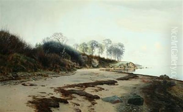 Stille Eftermiddag Ved Stranden, Maj Oil Painting by Janus Andreas Bartholin La Cour