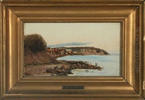 Costal Scenery With Houses Oil Painting by Janus Andreas Bartholin La Cour