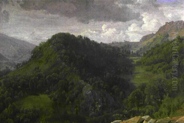 Vue De Rocca Di Stefano Oil Painting by Janus Andreas Bartholin La Cour