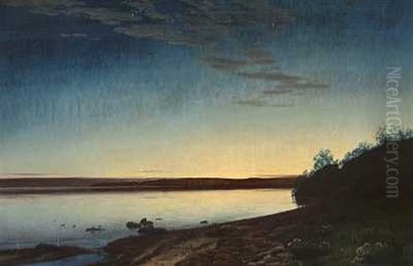 Ved Skumringstid Oil Painting by Janus Andreas Bartholin La Cour