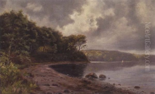 Parti Fra Silkeborgsoerne Oil Painting by Janus Andreas Bartholin La Cour