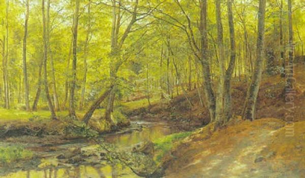 Alob Gennem Bogeskov Oil Painting by Janus Andreas Bartholin La Cour