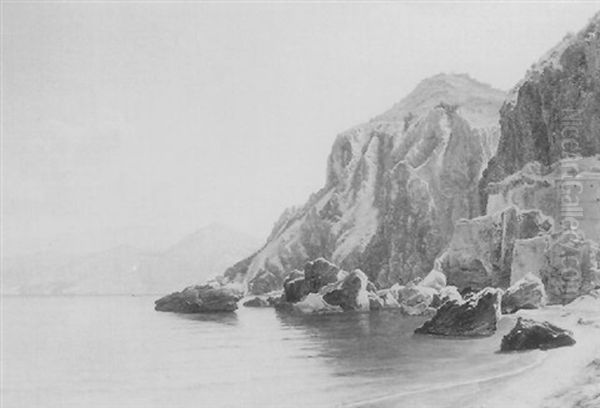 Bords De Lac Oil Painting by Janus Andreas Bartholin La Cour