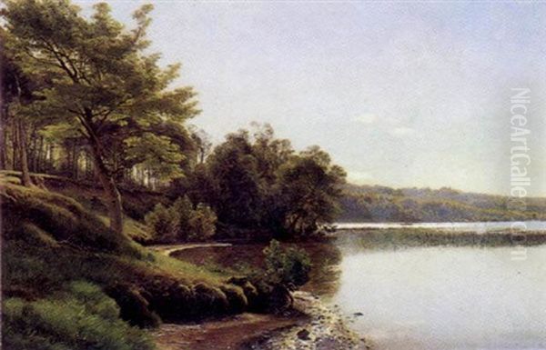 Ved Jul So Oil Painting by Janus Andreas Bartholin La Cour