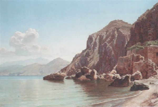 Capri Oil Painting by Janus Andreas Bartholin La Cour