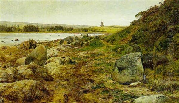 Strandbred Ved Kalo Vig Oil Painting by Janus Andreas Bartholin La Cour