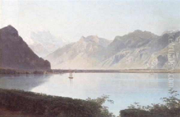 A Summer's Day Oil Painting by Janus Andreas Bartholin La Cour