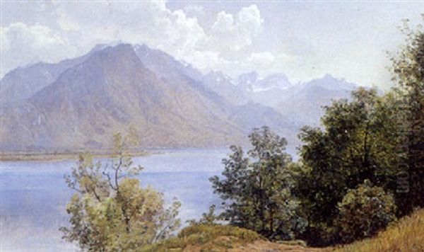 Parti Fra Veytaux Oil Painting by Janus Andreas Bartholin La Cour