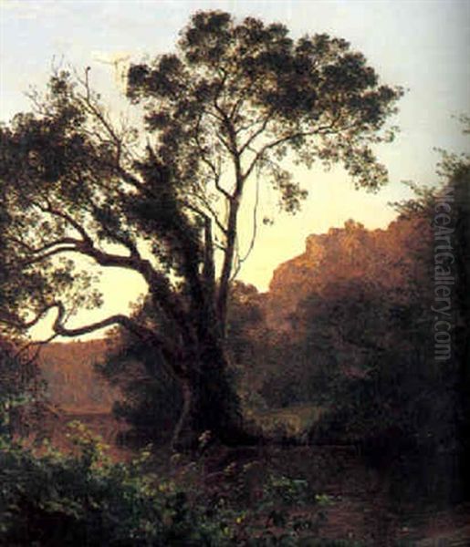 Parti Fra Tivoli Oil Painting by Janus Andreas Bartholin La Cour