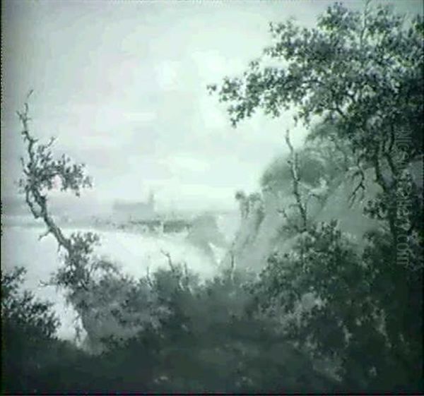 Udsigt Over Aarhus Fra Risskov, Sommer Oil Painting by Janus Andreas Bartholin La Cour