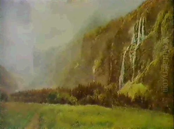 Fra Kandersteg Oil Painting by Janus Andreas Bartholin La Cour