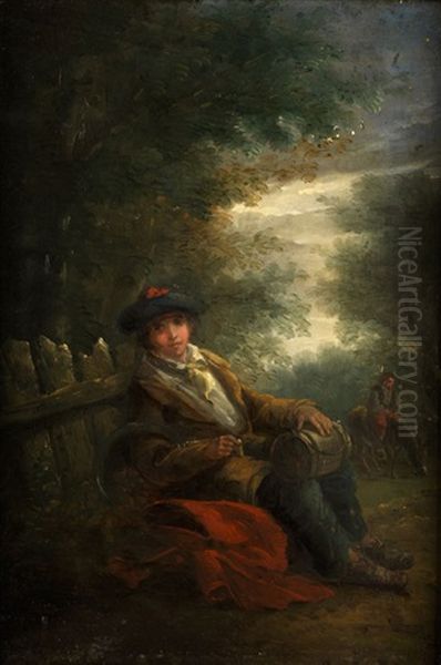 Junger Schnitter Bei Der Rast Oil Painting by Gustave Courbet