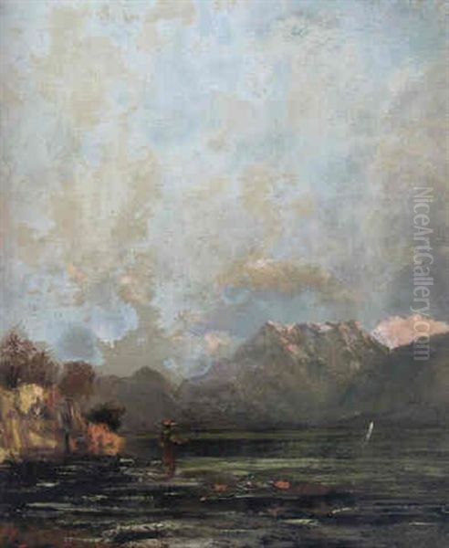 Le Lac Leman Oil Painting by Gustave Courbet