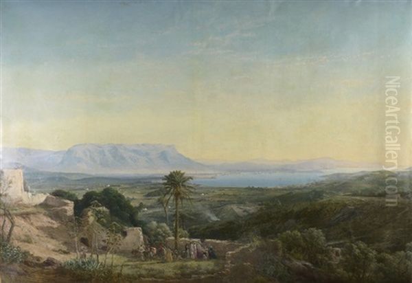 Vue De La Rade De Toulon Oil Painting by Vincent Courdouan