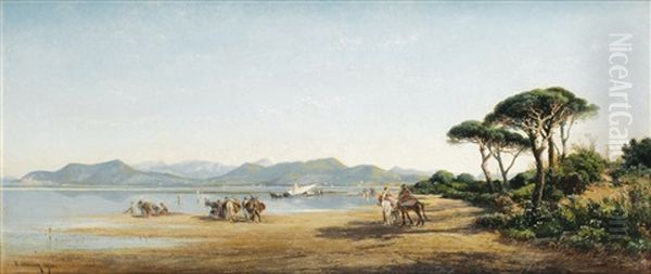 Paysage Du Sud De La France Oil Painting by Vincent Courdouan