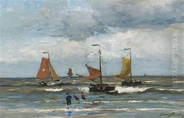 Mer Du Nord Oil Painting by Franz Courtens