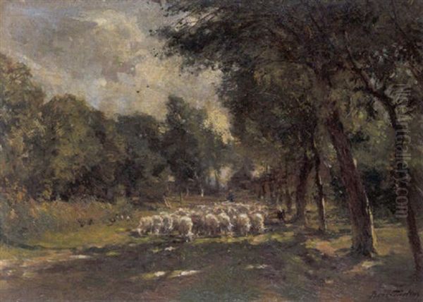 Lumiere Mouvante Oil Painting by Franz Courtens