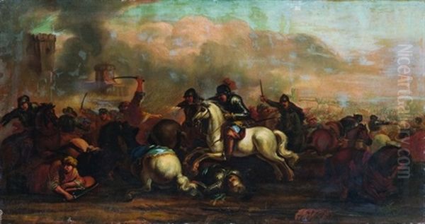 Battaglia Oil Painting by Jacques Courtois