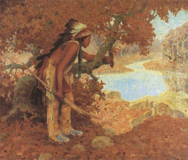 Hunting Foul Oil Painting by Eanger Irving Couse
