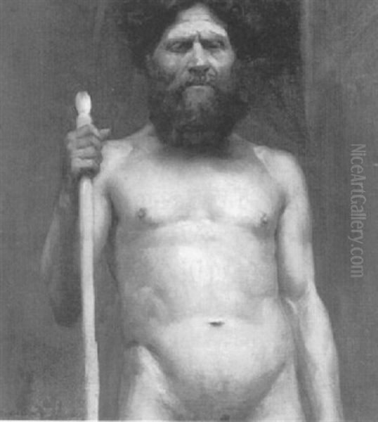 Academic Study Oil Painting by Eanger Irving Couse