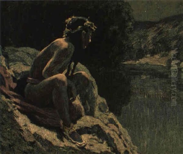 Moonlight Rio Lucero Oil Painting by Eanger Irving Couse
