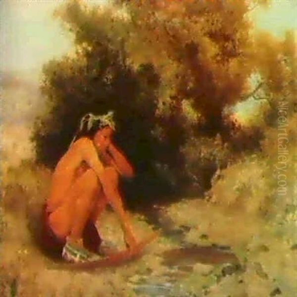 Indian Boy Oil Painting by Eanger Irving Couse