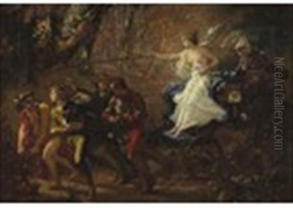 Study For 'the Thorny Path' Oil Painting by Thomas Couture