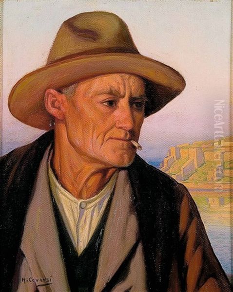 Lorezno El Barquero Oil Painting by Adelardo Covarsi