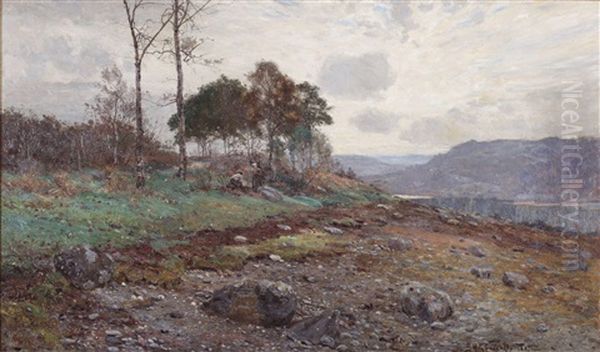 Collecting Firewood Oil Painting by Robert Mcgown Coventry