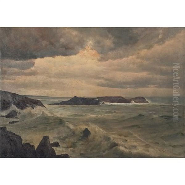 Seascape Oil Painting by William Wilson Cowell