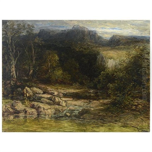 River Scene Oil Painting by David Cox