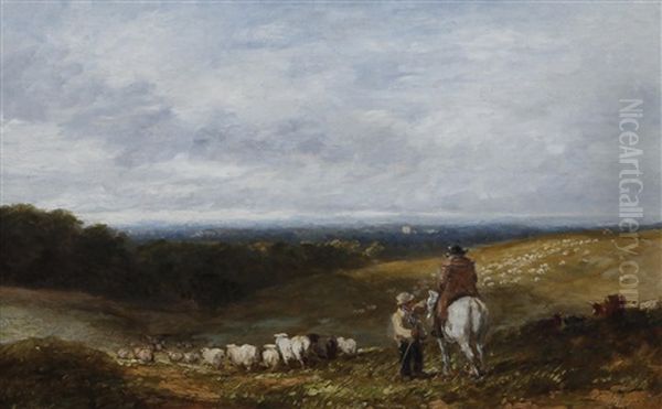 Changing Pastures Oil Painting by David Cox