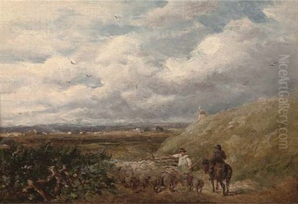 Changing Pastures Oil Painting by David Cox