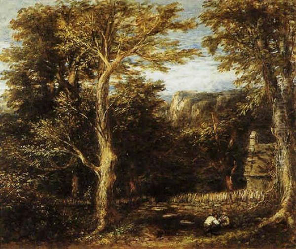 Bettws-y-coed Church, North Wales Oil Painting by David Cox