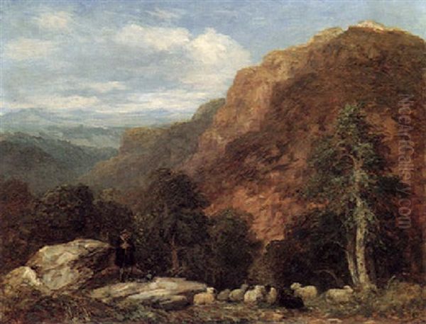 Above The Conway Road Oil Painting by David Cox