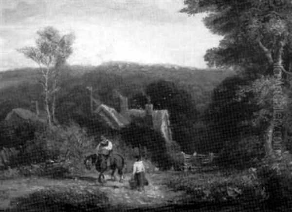 The Welsh Homestead Oil Painting by David Cox