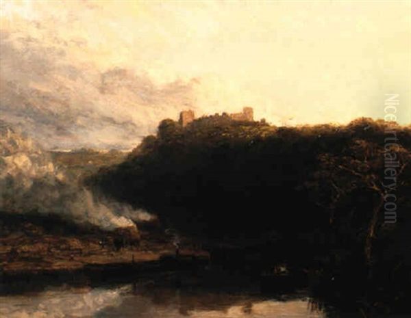 Dudley Castle Oil Painting by David Cox