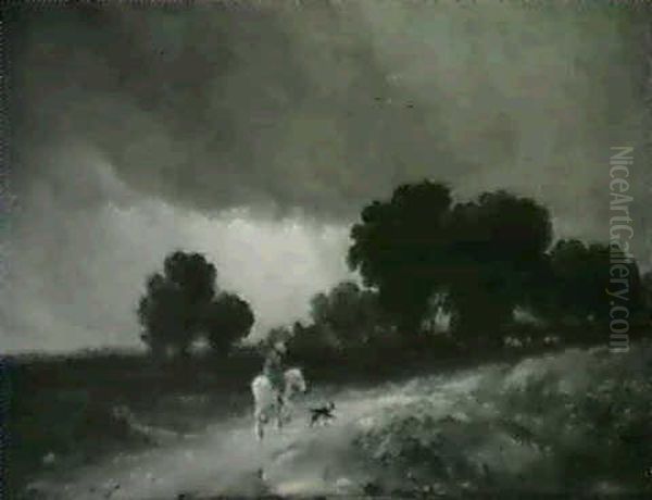 Homewards Oil Painting by David Cox